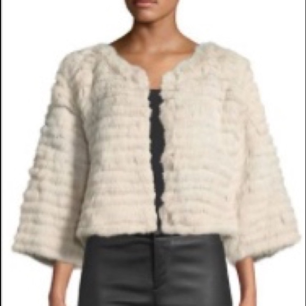 ShaGgY BeiGe Cr0pPed  FauX FuR JaCkEt. - Picture 7 of 12